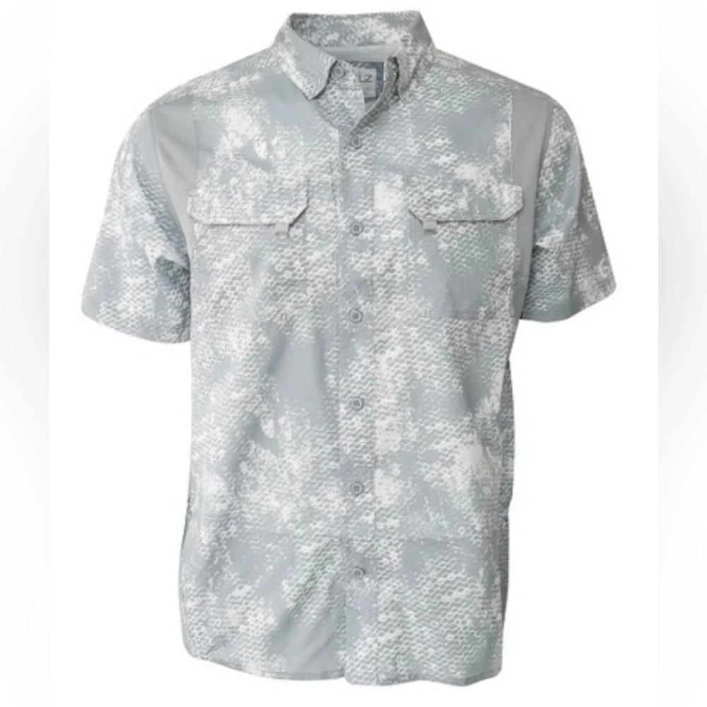 Gillz Men's Flex Mesh Woven Shirt High Rise Grey Grunge NWT - Picture 1 of 8